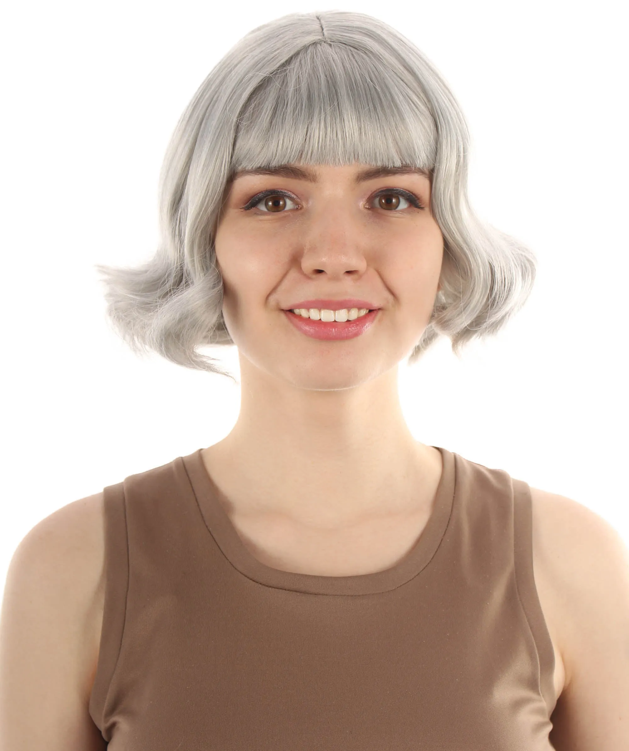 Adult Women's 11" Inch Medium Length Wavy Pop Icon Wig, Multiple Color Synthetic Fiber Hair | HPO