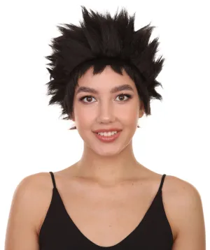 Adult Women's 13" Inch Medium Length Halloween Cosplay Dark Brown Costume Wig , Synthetic Soft Fiber Hair, Perfect for your next Festival and Group Anime Party! , HPO