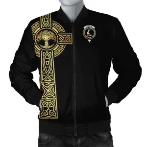 Ainslie Clan Bomber Jacket with Golden Celtic Tree Of Life