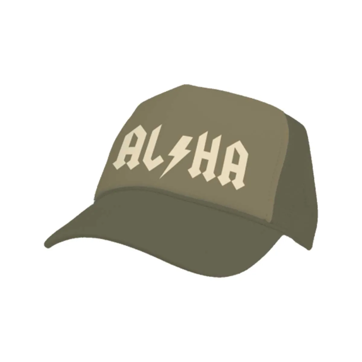 Aloha Flash Green Keiki Trucker Hat