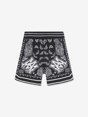 Amiri Boys Bandana Shorts in Black