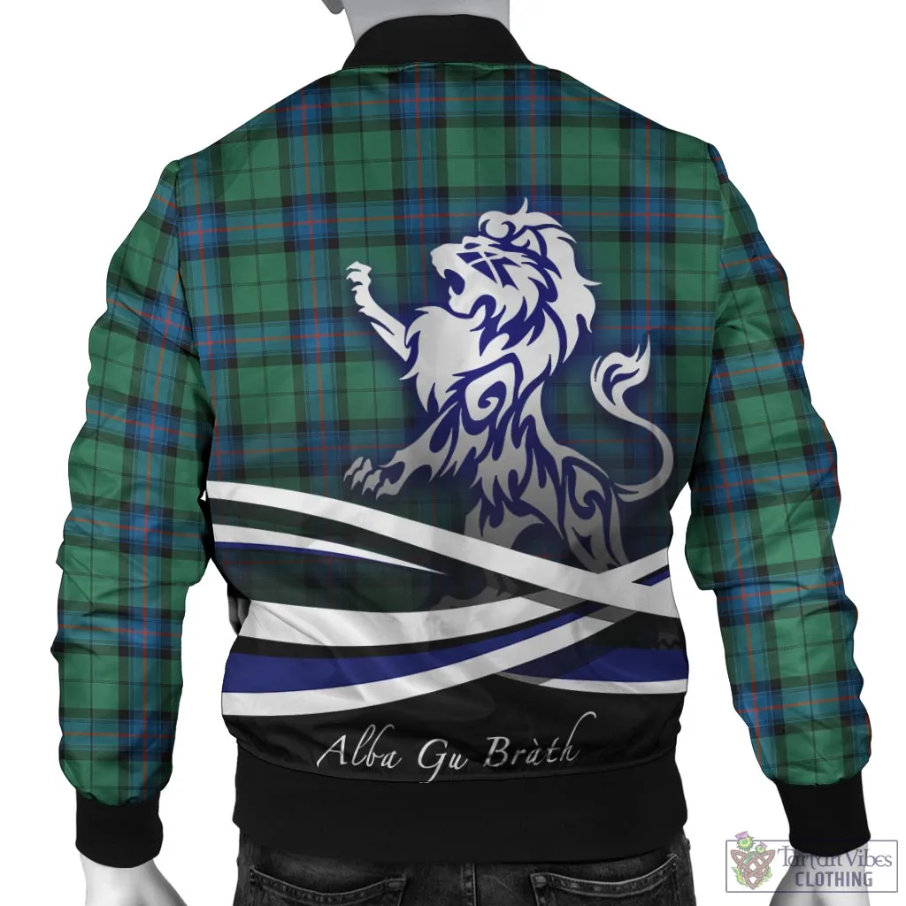 Armstrong Ancient Tartan Bomber Jacket with Alba Gu Brath Regal Lion Emblem