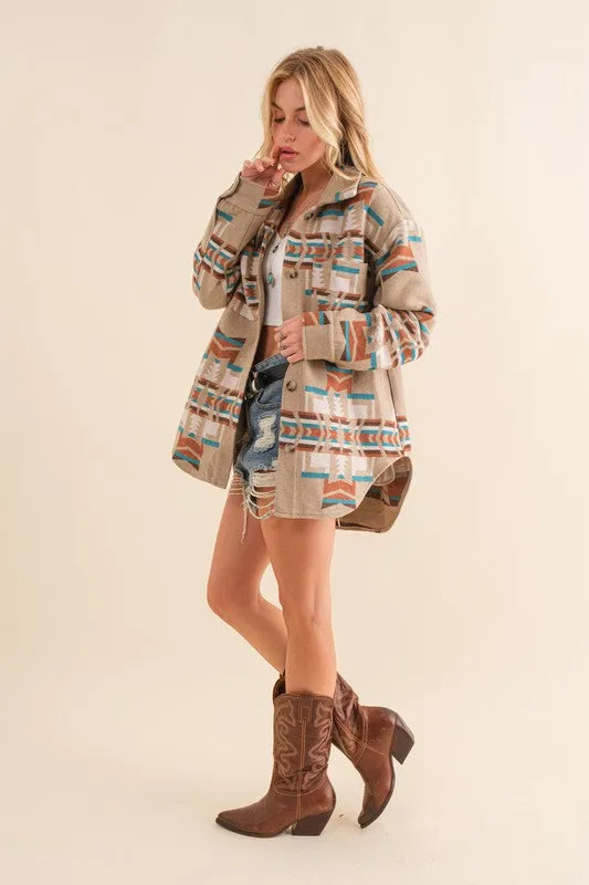 Aztec Shirt Jacket *Online Only*