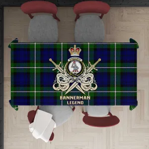 Bannerman Tartan Tablecloth with Clan Crest and the Golden Sword of Courageous Legacy