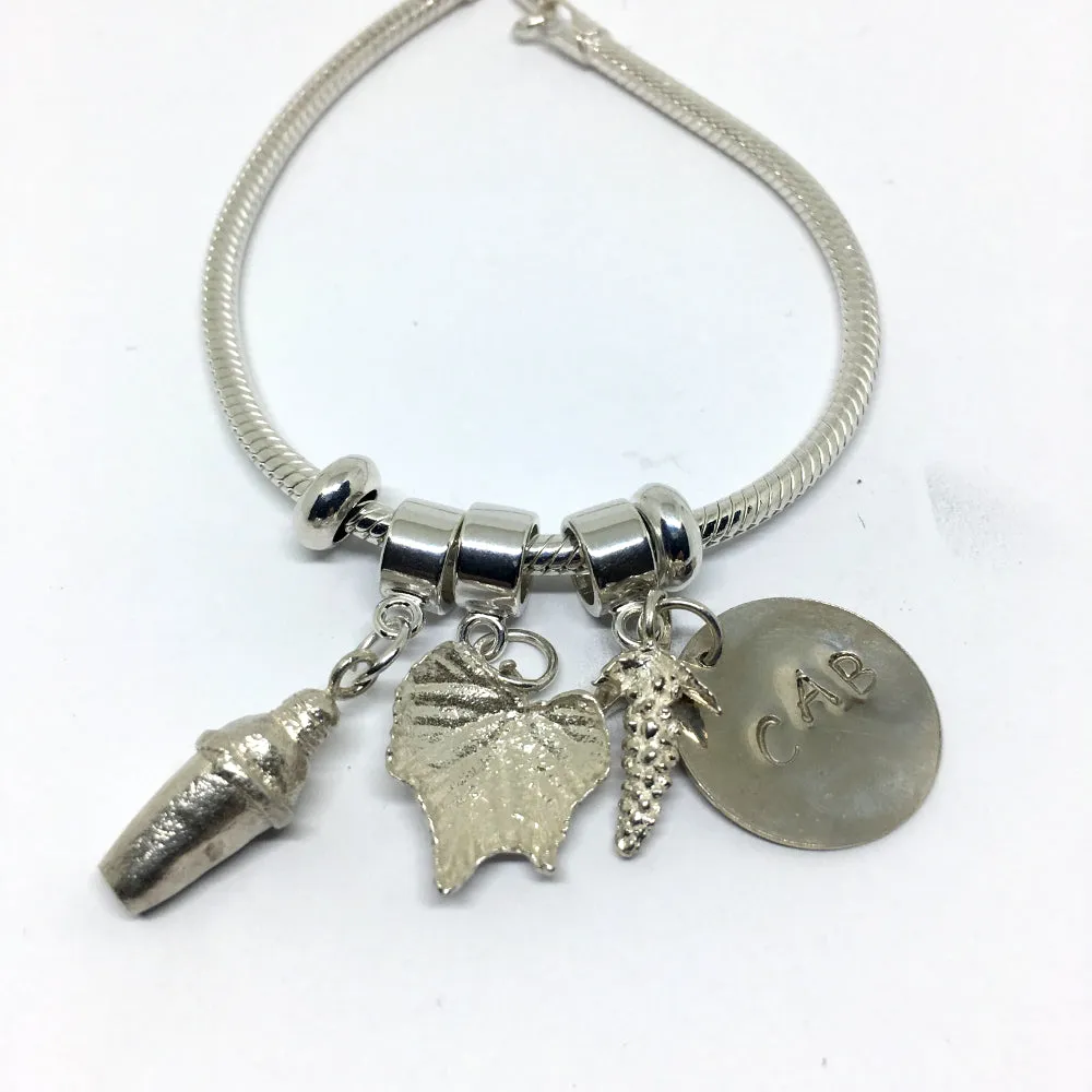 Bartender's Charm Bracelet in Sterling Silver