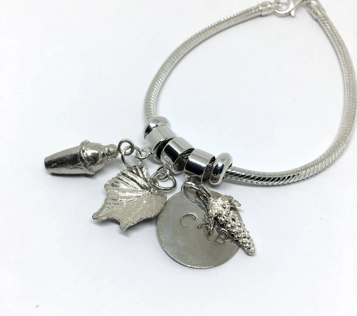 Bartender's Charm Bracelet in Sterling Silver