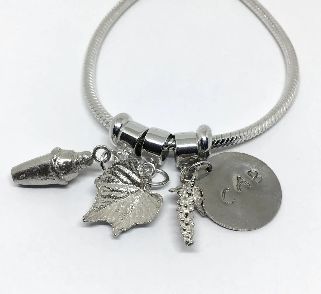 Bartender's Charm Bracelet in Sterling Silver