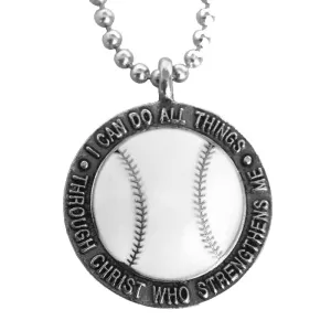 Baseball Necklace Phil 4:13