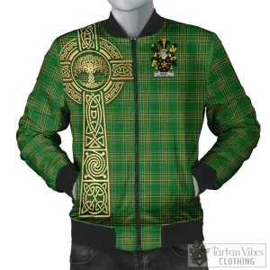 Best Irish Clan Tartan Bomber Jacket with Coat of Arms Celtic Tree of Life Style