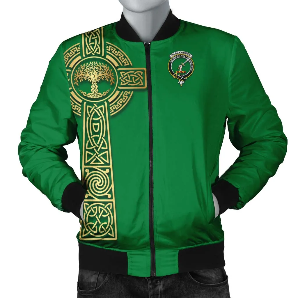 Blackadder Clan Bomber Jacket with Golden Celtic Tree Of Life