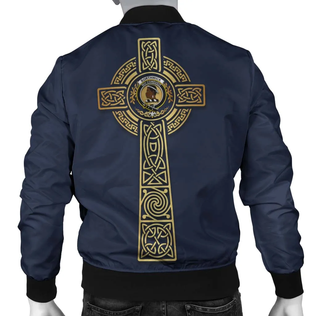 Borthwick Clan Bomber Jacket with Golden Celtic Tree Of Life