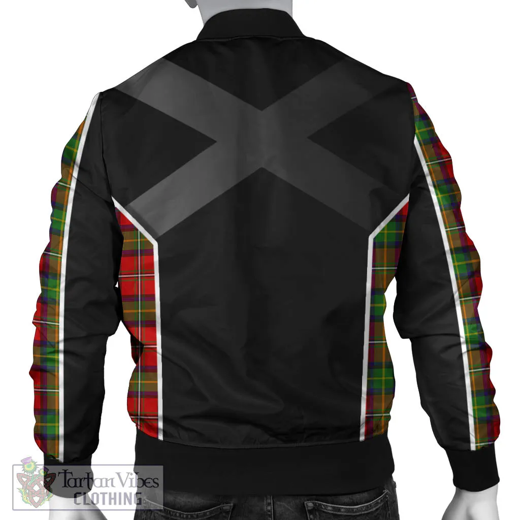 Boyd Tartan Bomber Jacket with Family Crest and Scottish Thistle Vibes Sport Style