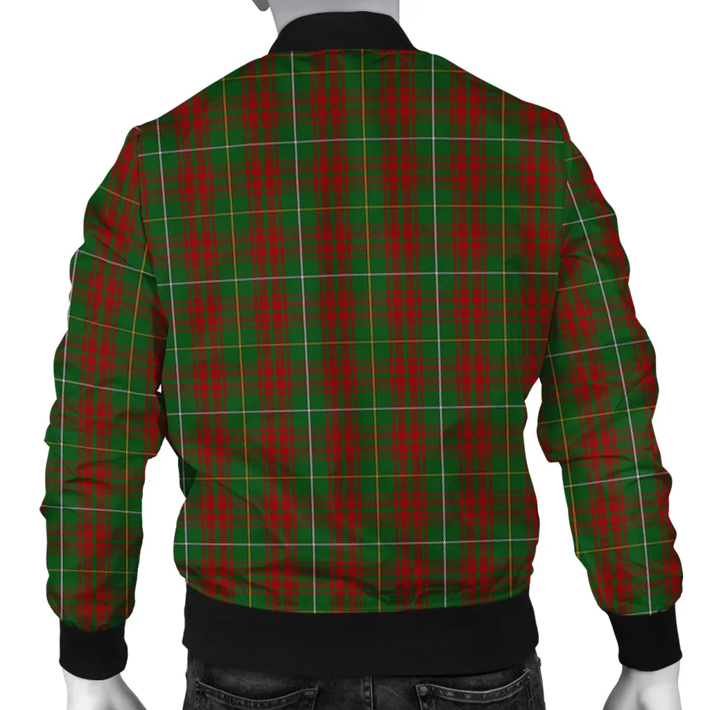 Bruce Hunting Tartan Bomber Jacket with Family Crest