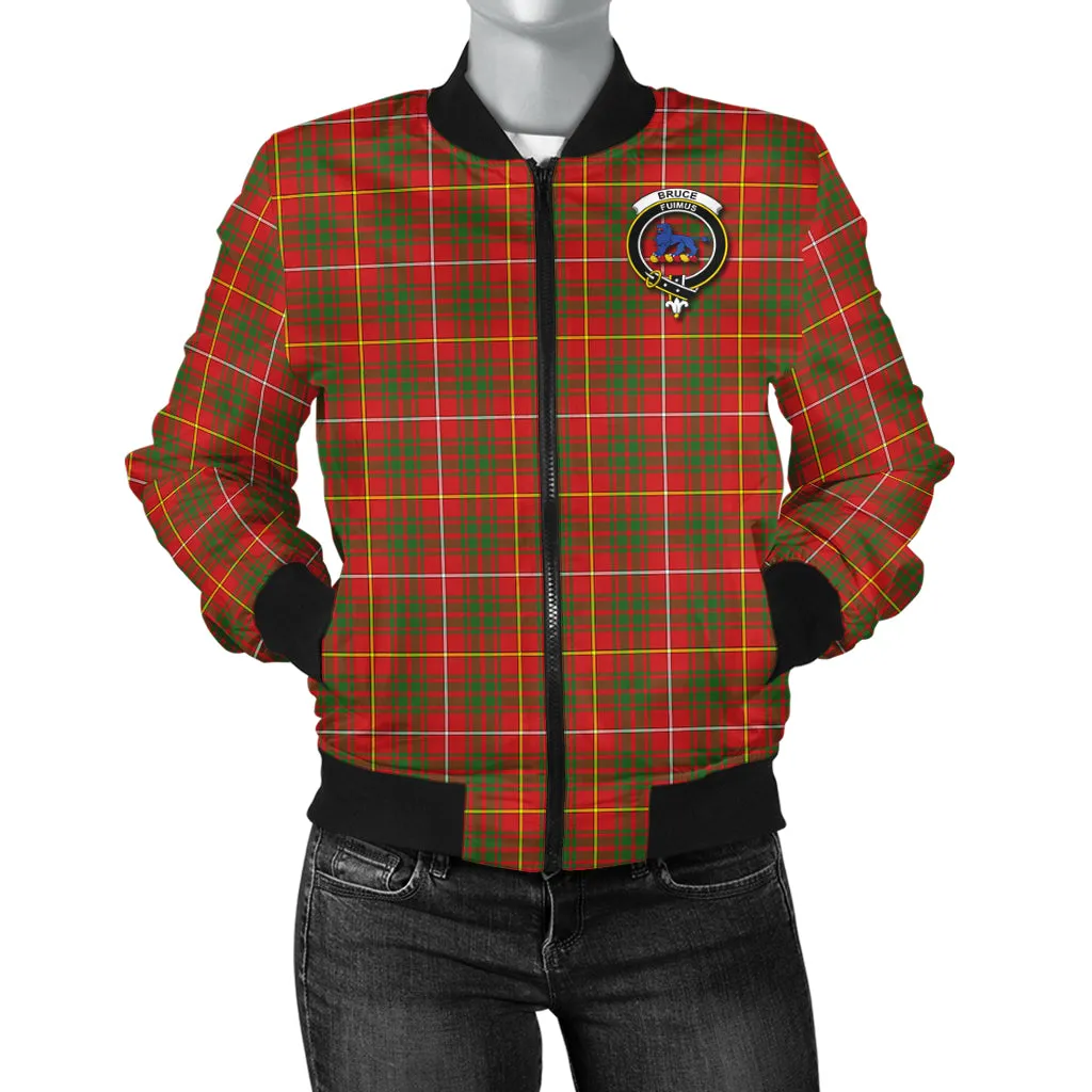 Bruce Modern Tartan Bomber Jacket with Family Crest