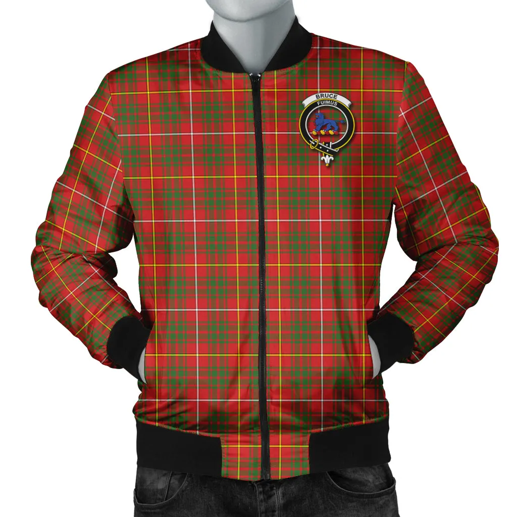 Bruce Modern Tartan Bomber Jacket with Family Crest