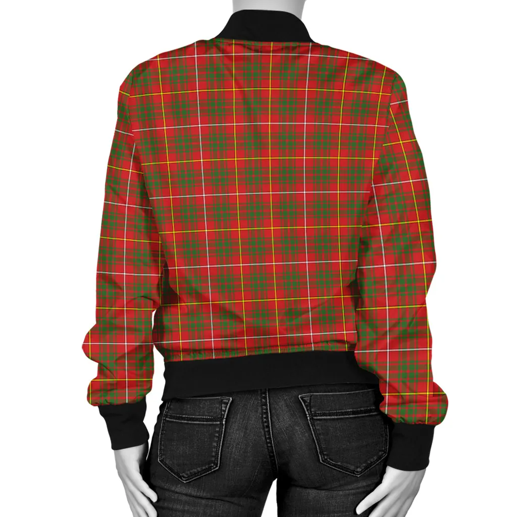 Bruce Modern Tartan Bomber Jacket with Family Crest