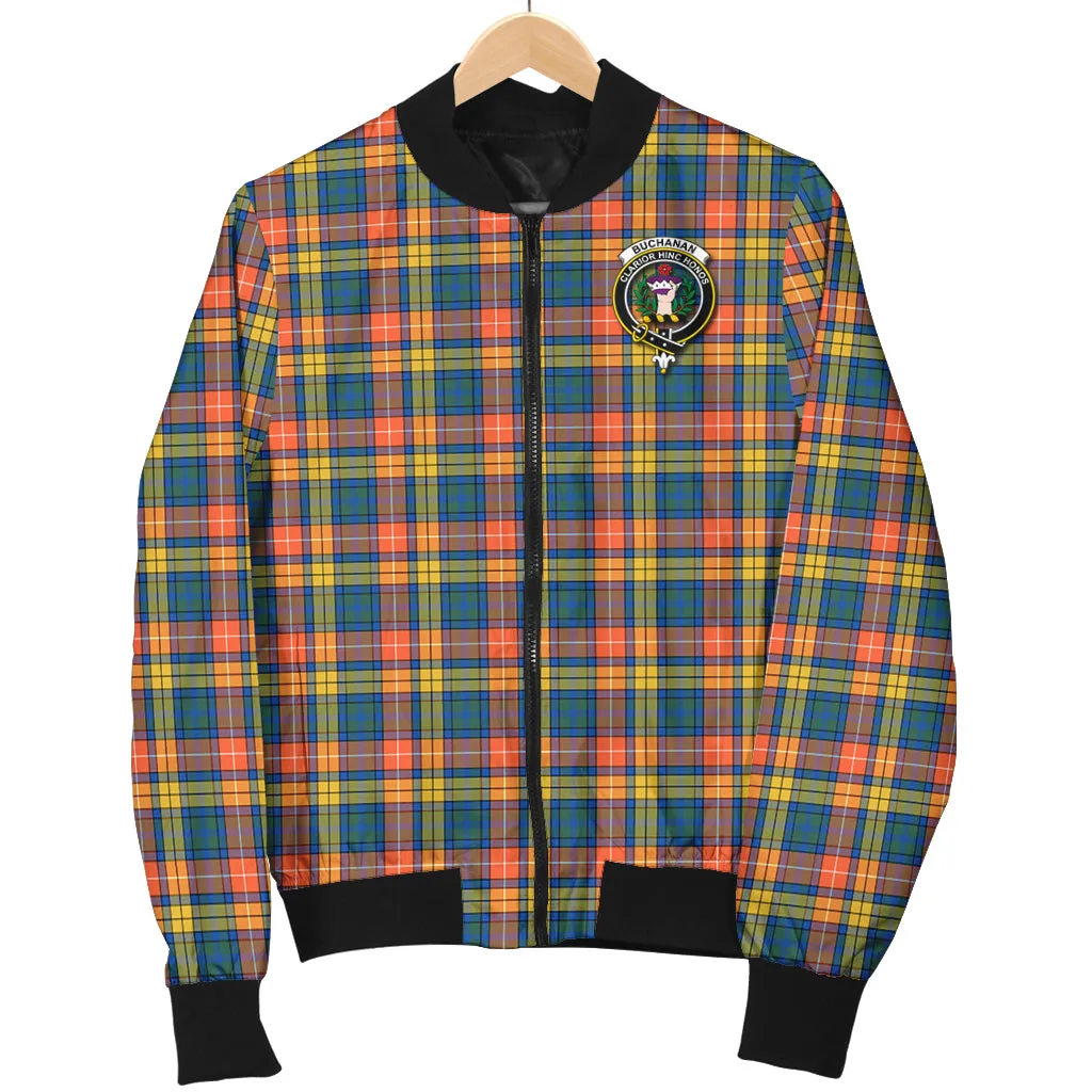 Buchanan Ancient Tartan Bomber Jacket with Family Crest