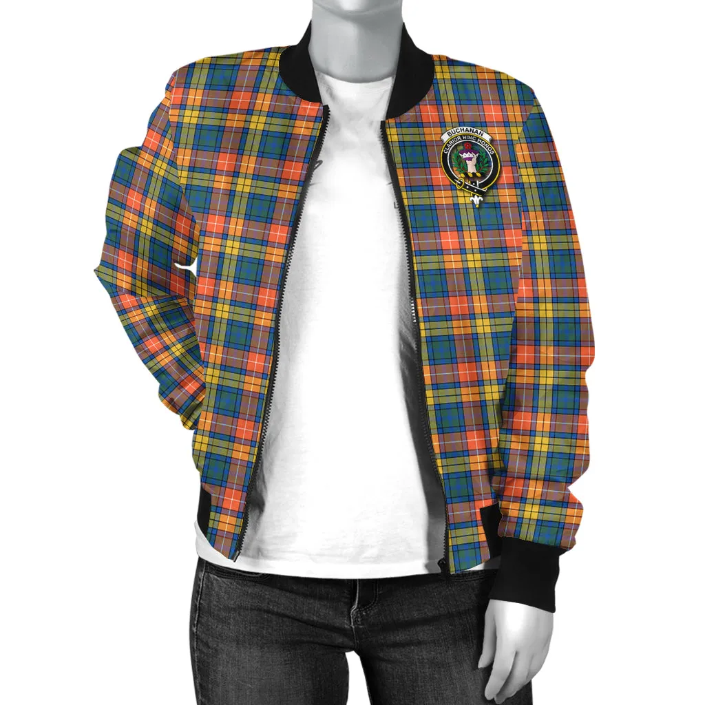 Buchanan Ancient Tartan Bomber Jacket with Family Crest