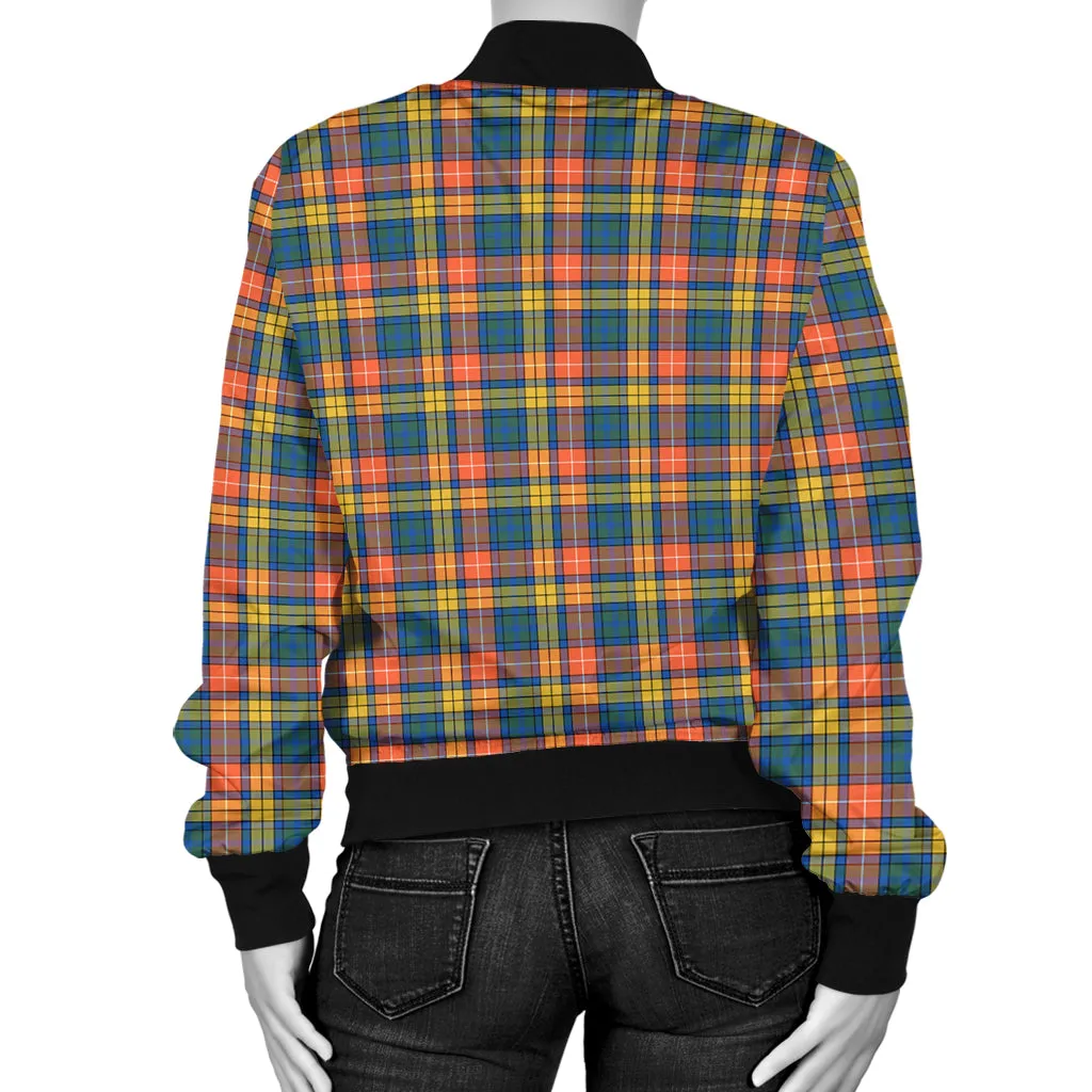 Buchanan Ancient Tartan Bomber Jacket with Family Crest