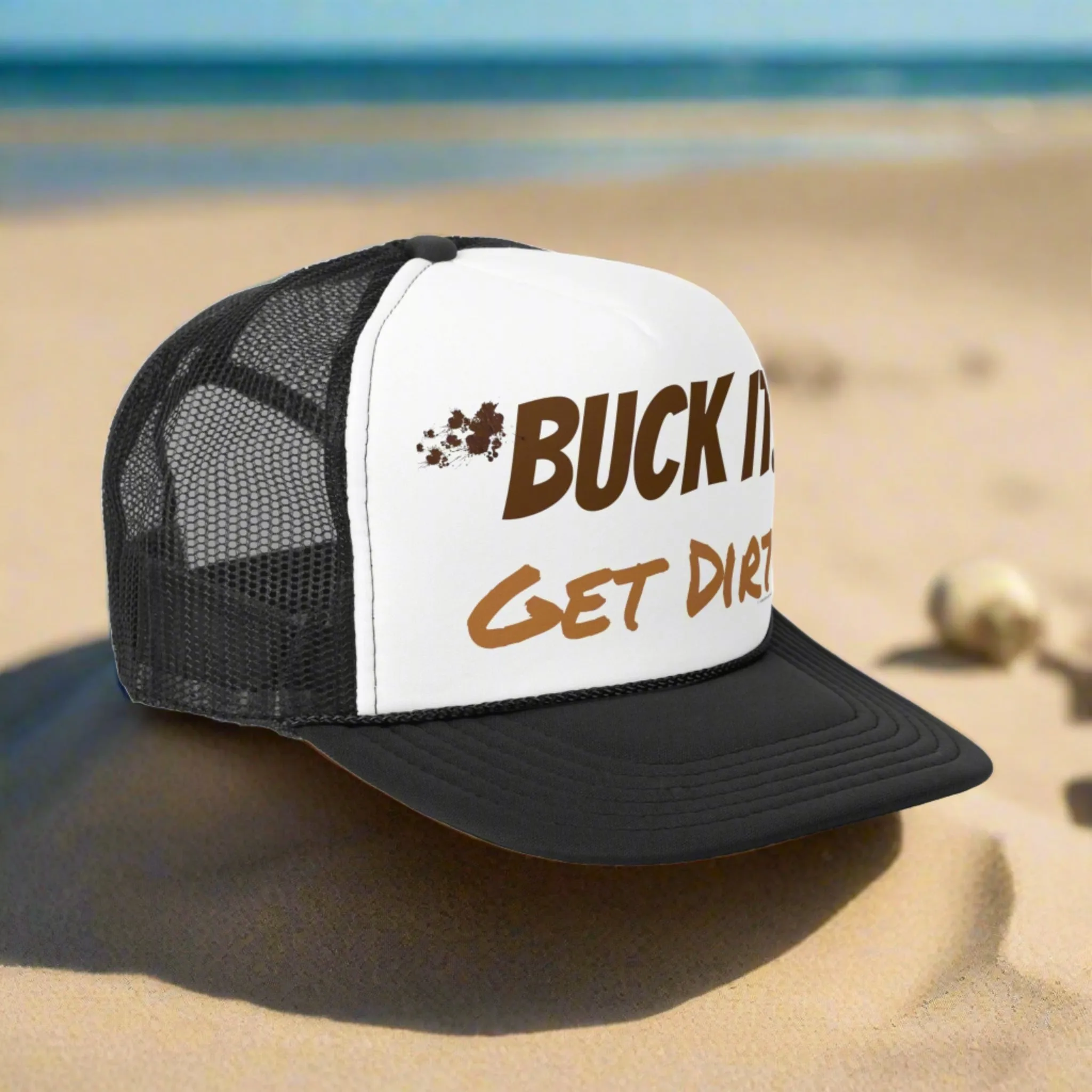 Buck it you know?  Just Buck it... Trucker Cap ;)