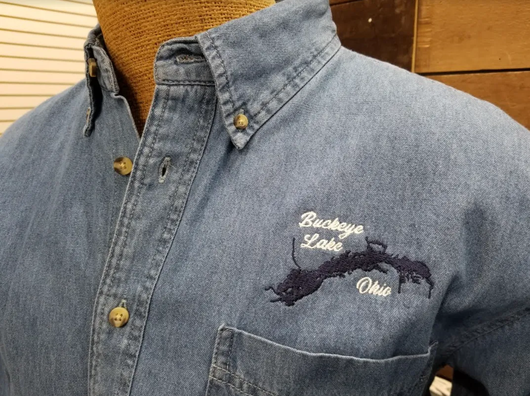 Buckeye Lake Denim Button Up Long Sleeve