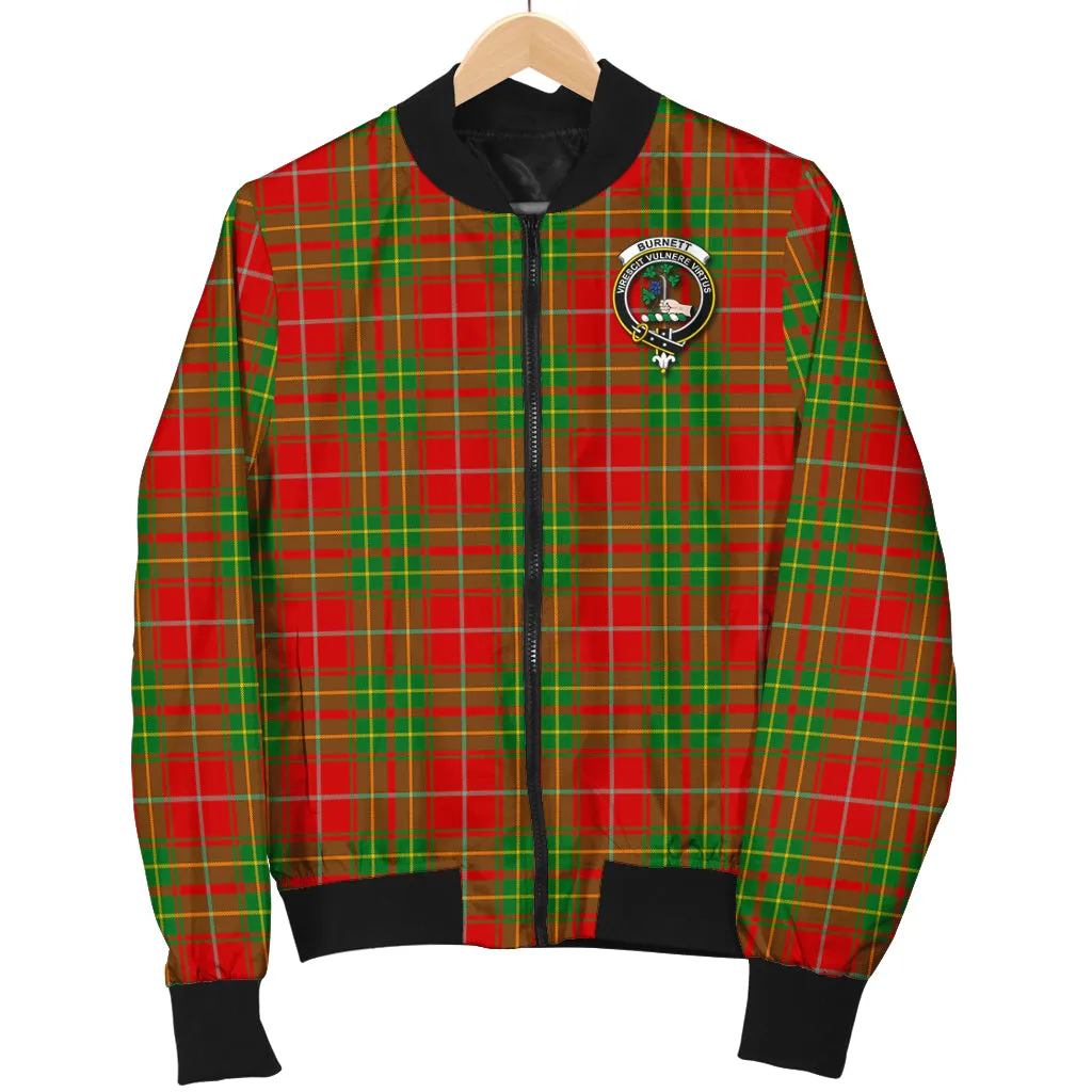 Burnett Tartan Bomber Jacket with Family Crest