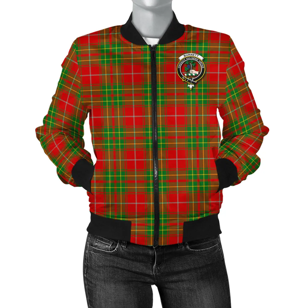 Burnett Tartan Bomber Jacket with Family Crest