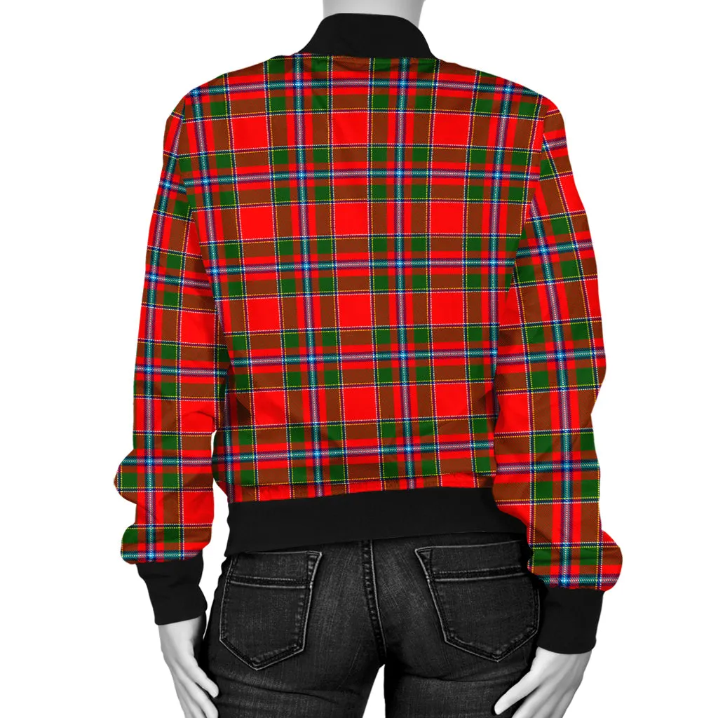 Butter Tartan Bomber Jacket with Family Crest