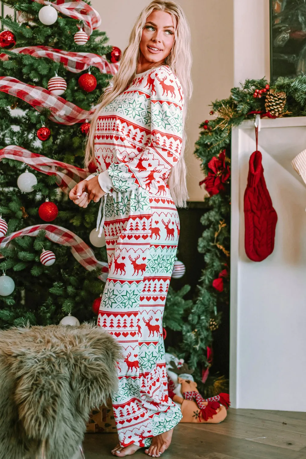 Christmas Top and Pants Lounge Set