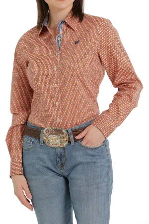 Cinch Womens Orange Western Shirt