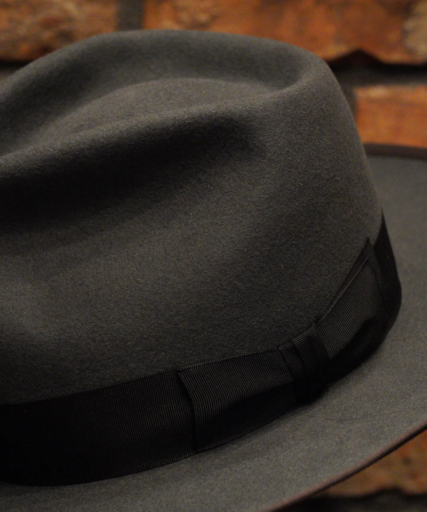 Classic Charm Felt Fedora Hat in Grey