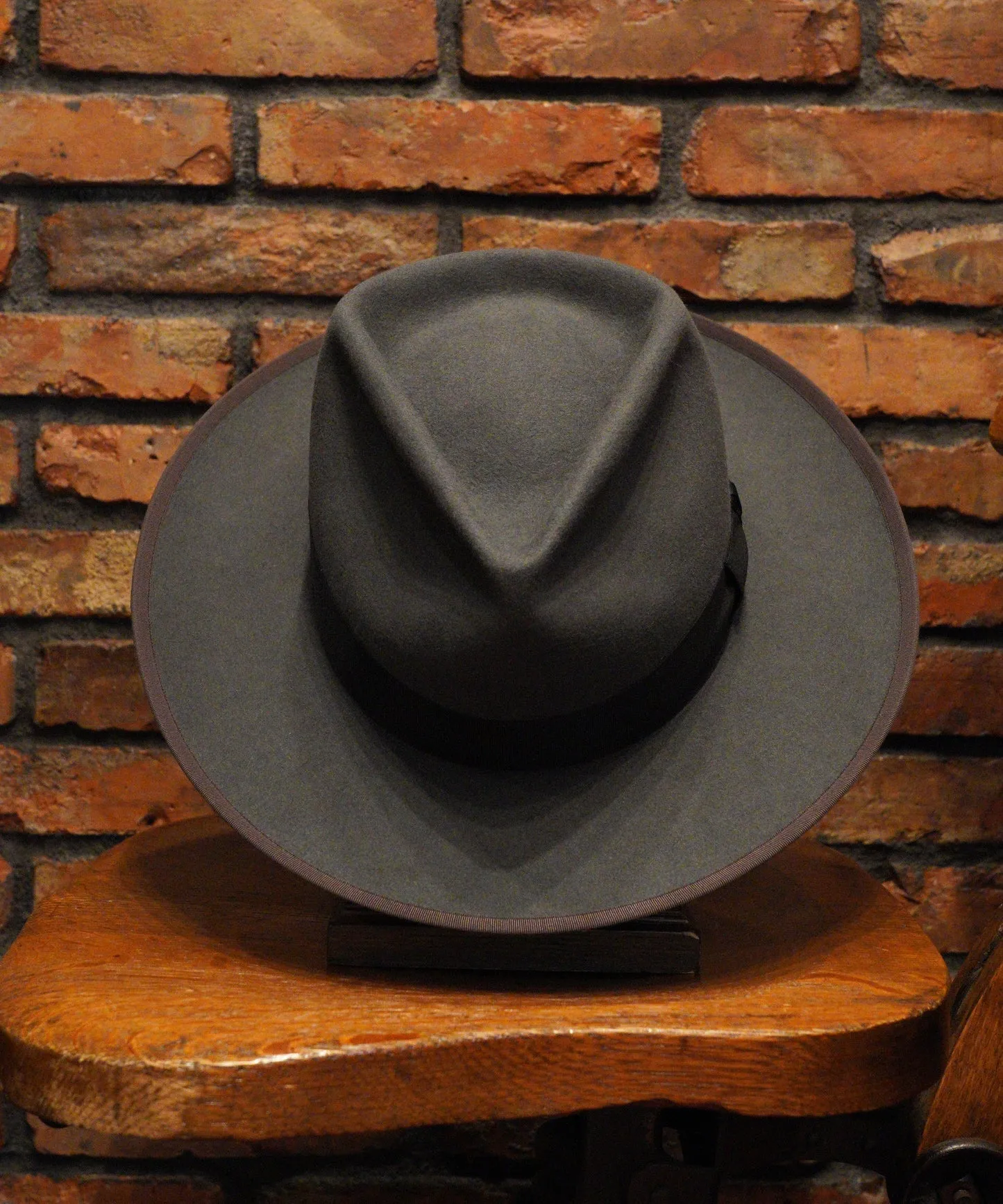 Classic Charm Felt Fedora Hat in Grey