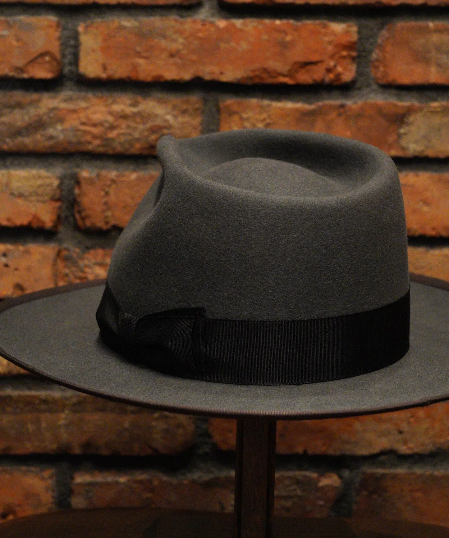 Classic Charm Felt Fedora Hat in Grey