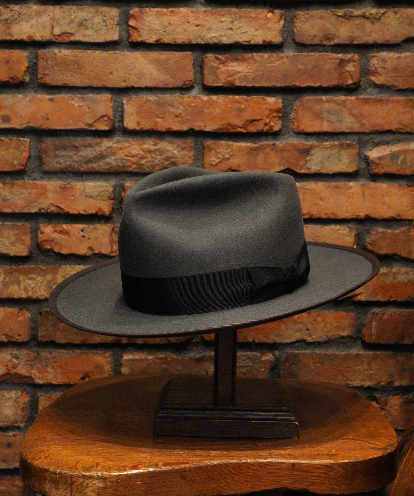 Classic Charm Felt Fedora Hat in Grey