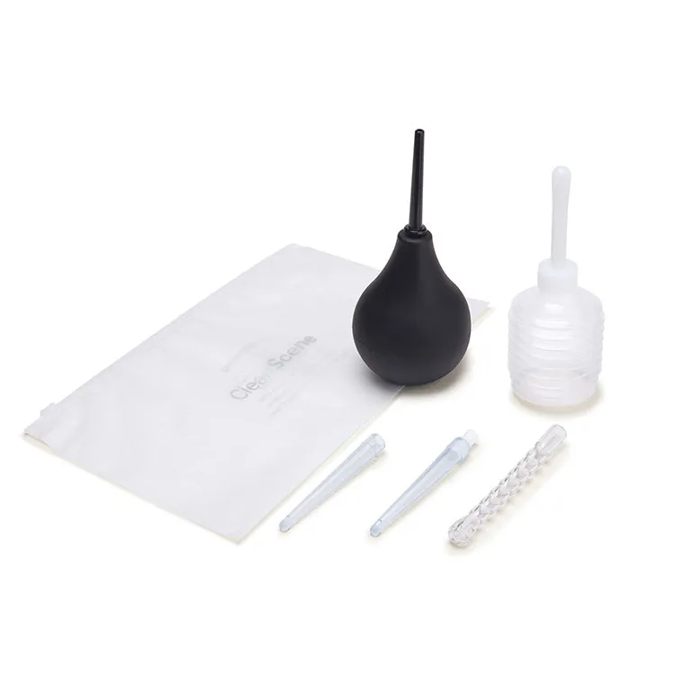 CleanScene 7 Piece Anal Douche Set with Flexible Tip Head