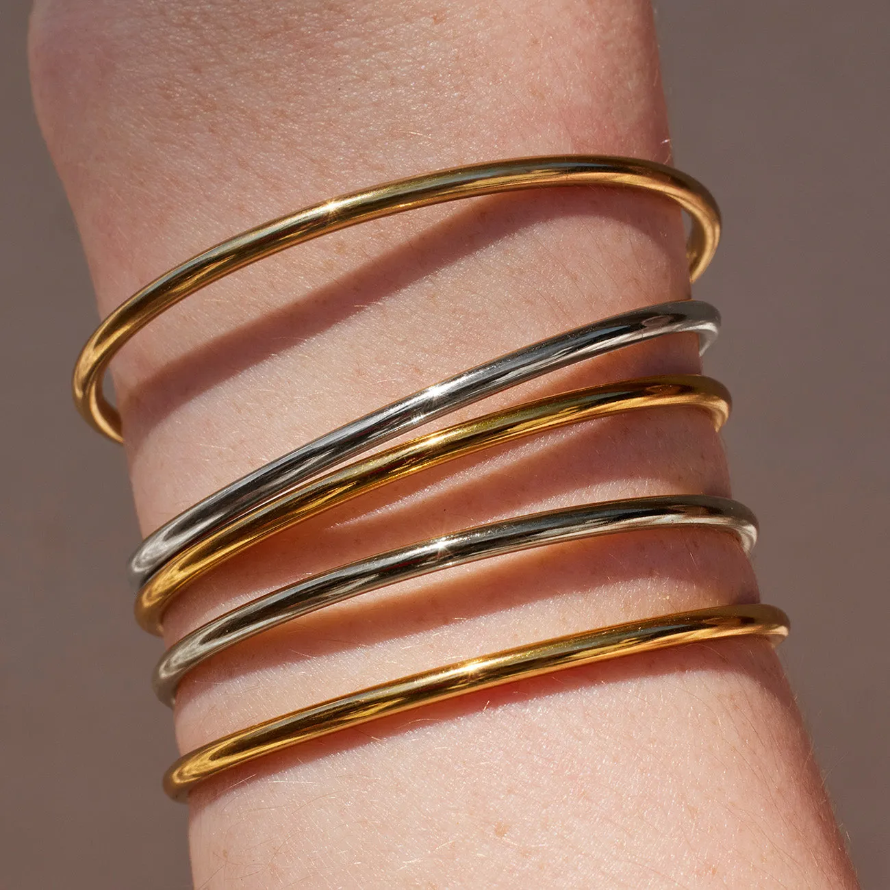 Dane Bangle Set 2 pk | Two-Tone