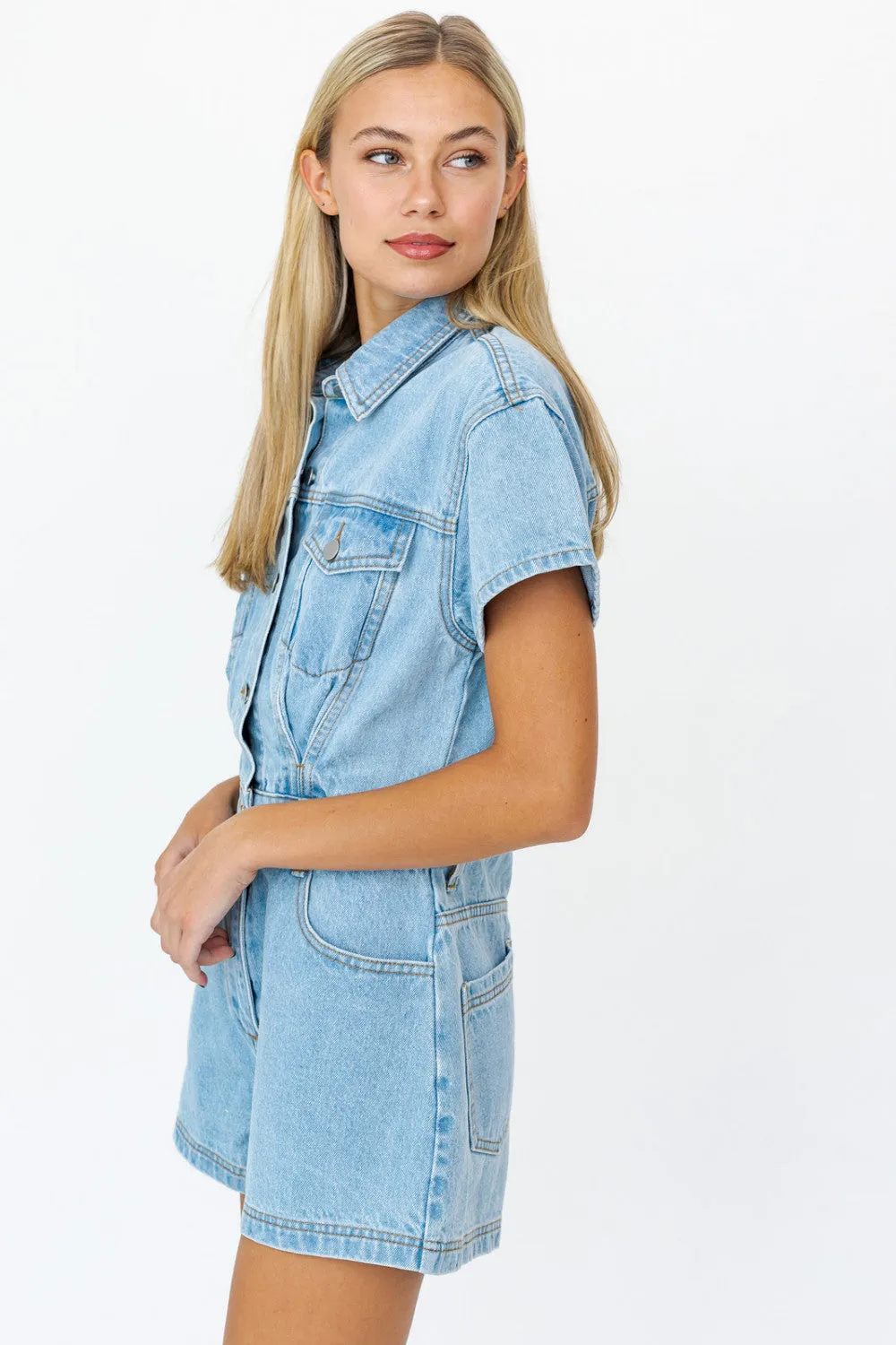 Denim Doll Romper