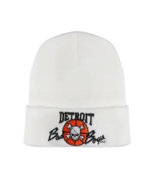 Detroit Bad Boys Classic White Cuffed Beanie