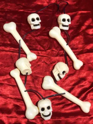 Fancydresswale Skull and bone maala for Halloween - Spooky Narmund Mala Costume Accessory- One size