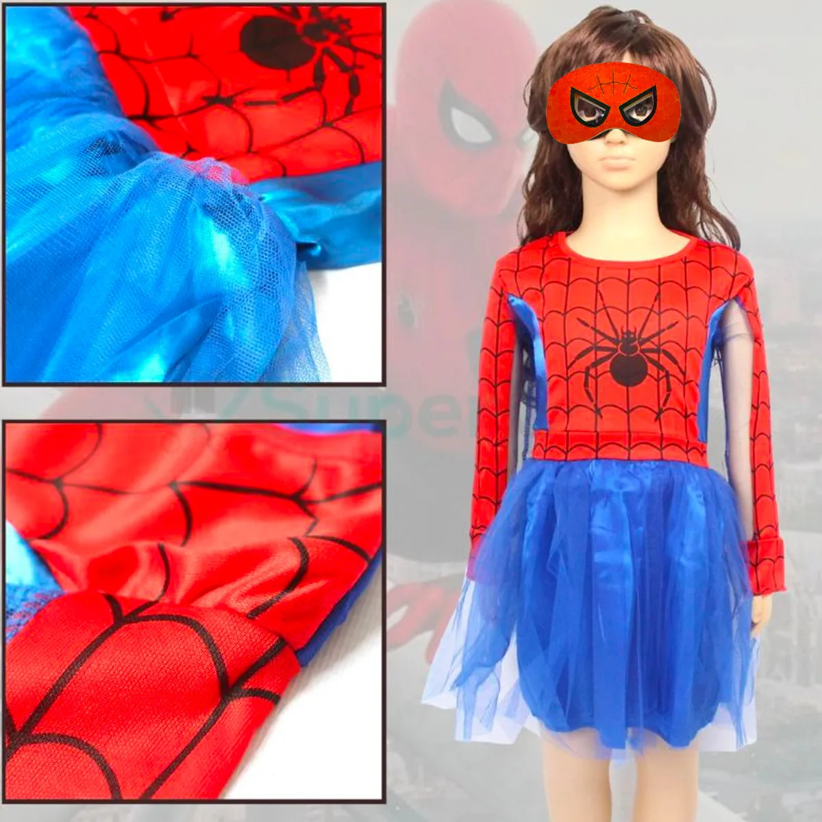 Fancydresswale Spiderman Girl dress for Girls