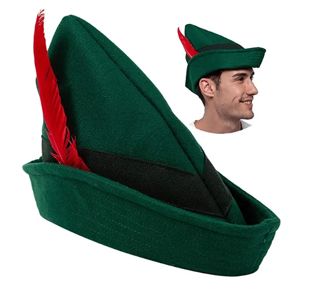 Felt Robin Hood Hats with Feather Cosplay- Adult