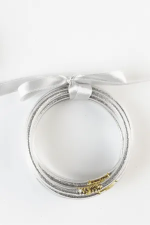 Flexible Bangle Set | Silver