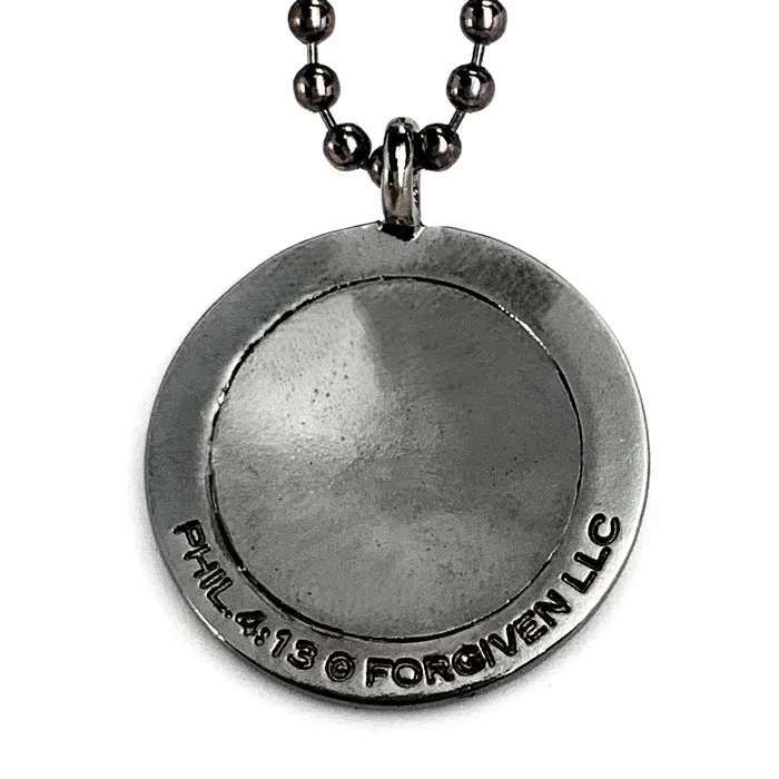 Football Gunmetal Finish Necklace