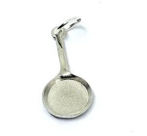 French Frying Pan Charm in Sterling Silver