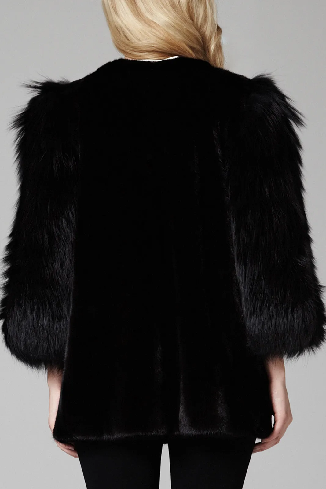 Gaga Mink and Fox Fur Jacket