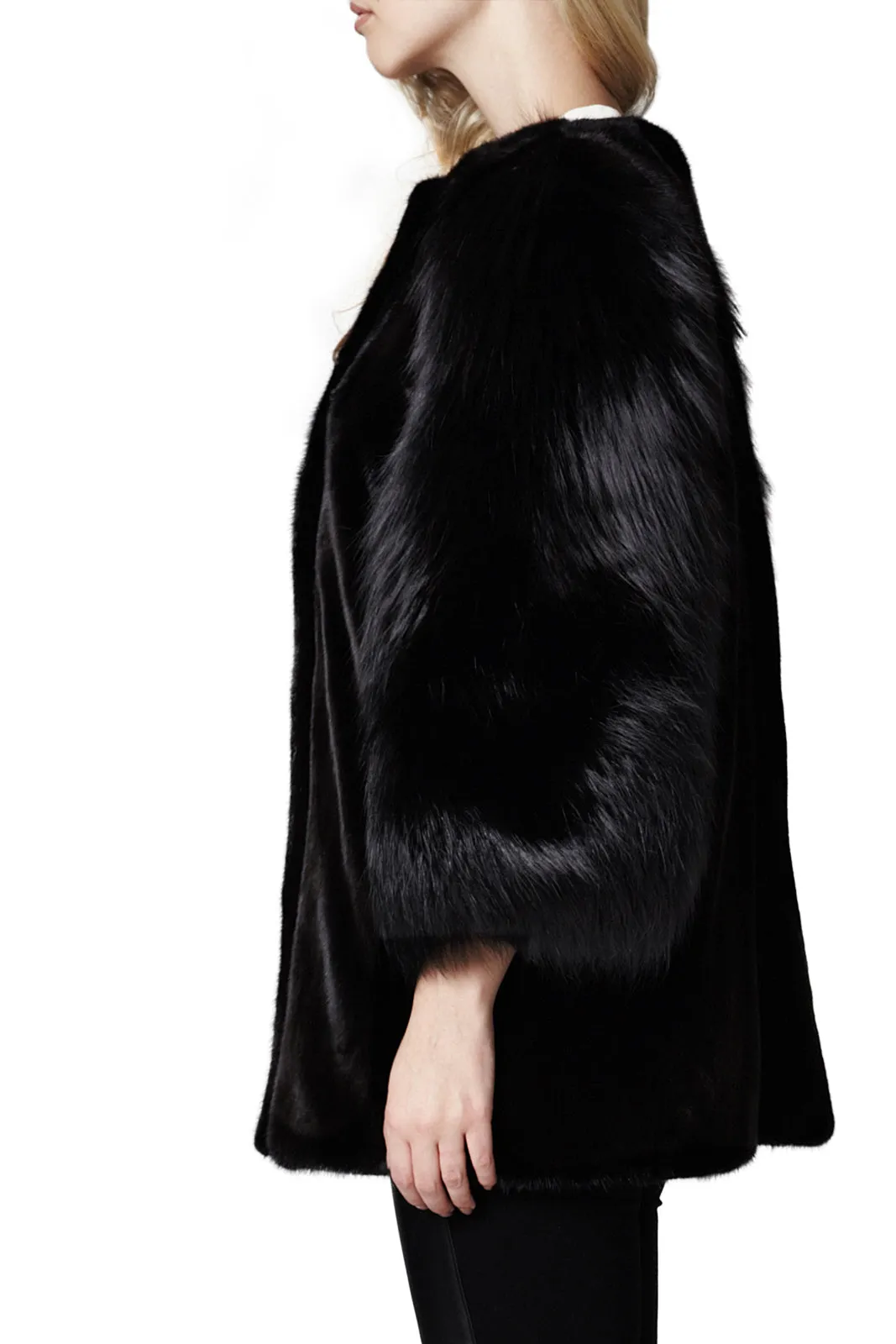 Gaga Mink and Fox Fur Jacket