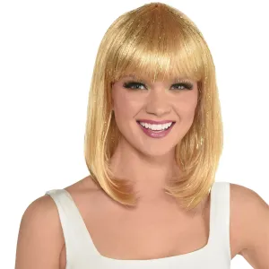 Gold Long Bob Wig Adult/Child | 1ct