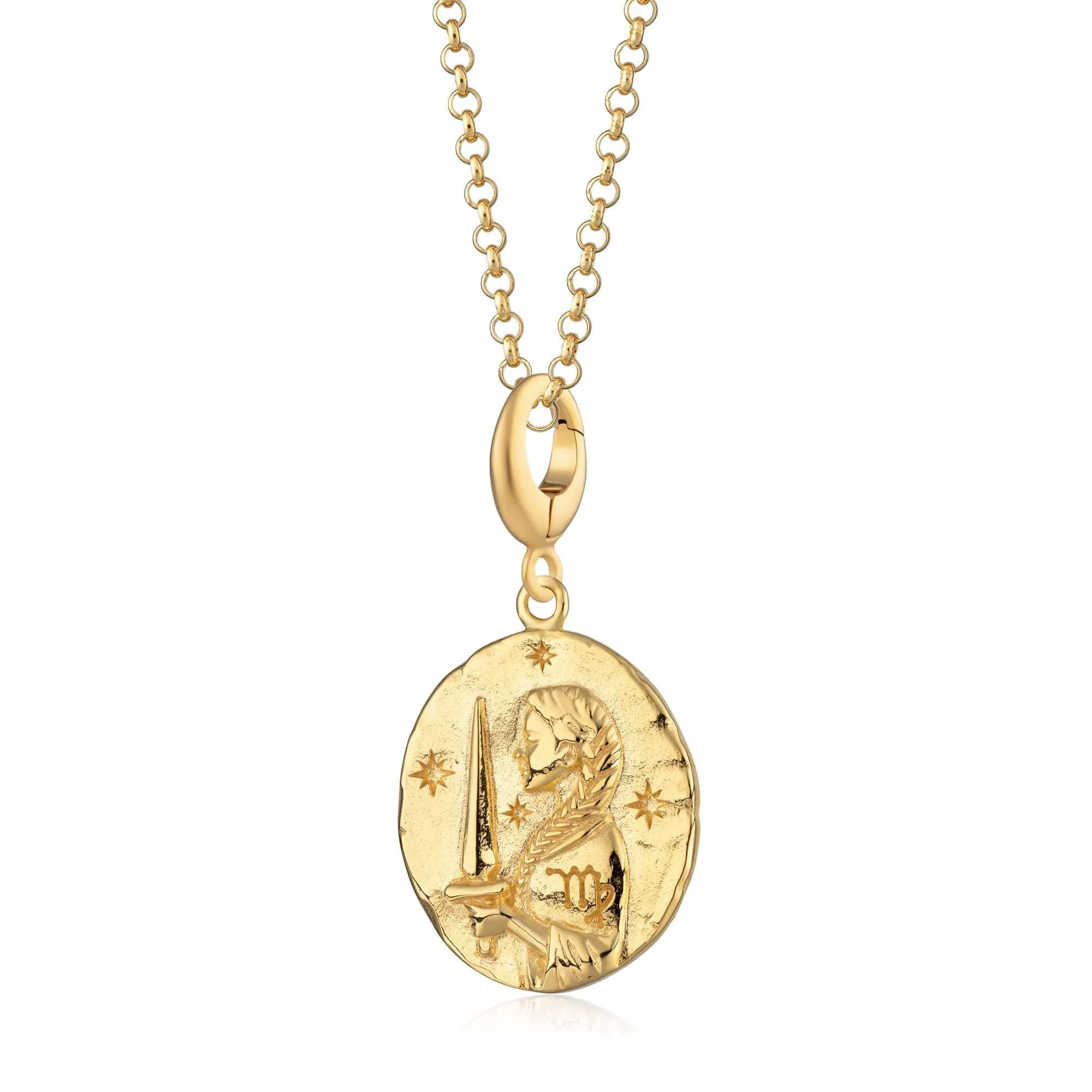 Gold Plated Virgo Zodiac Necklace