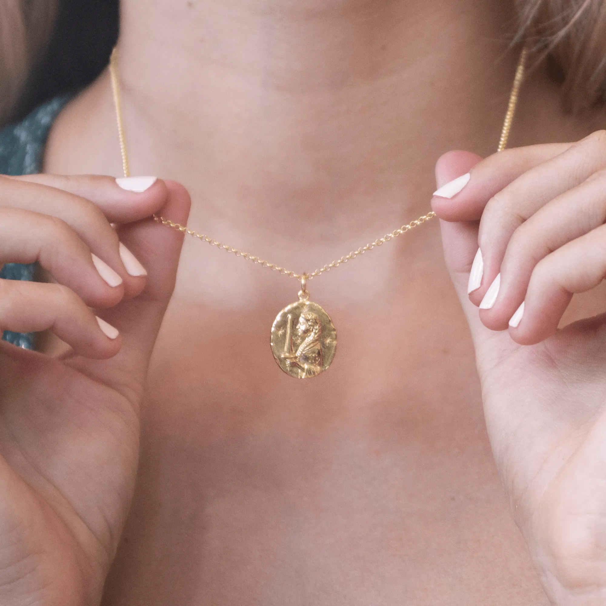 Gold Plated Virgo Zodiac Necklace