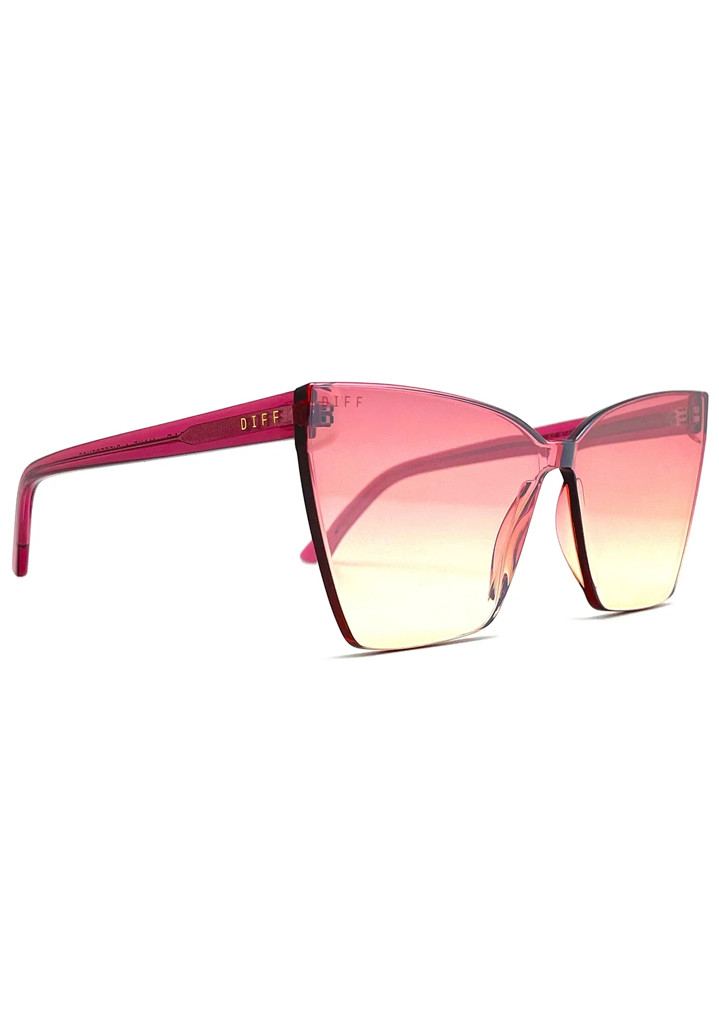 Goldie Sunglasses in Macarena Pink Crystal Sunset Gradient Flash